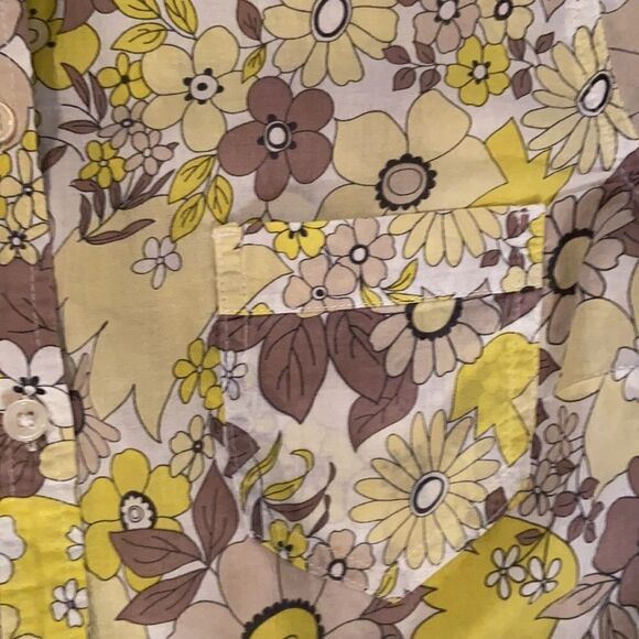 Old Navy size M floral shear button up - Picture 4 of 7
